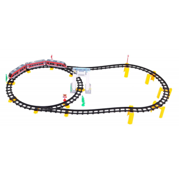 Zdalnie sterowana Kolejka dla dzieci 3+ Pociąg z wagonami + Wzniesienia + Akcesoria 62 el.